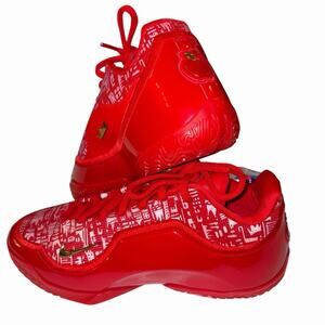 Nike LeBron 21 Big Apple Red Gold Men's Size 9.5 IH1513-601 Sneakers Extra Laces